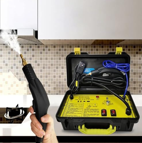 Limpiador de vapor comercial de alta presión de 3000 W, máquina de mano versátil para aire acondicionado, campanas extractoras, coches y limpieza industrial, potente diseño amarillo