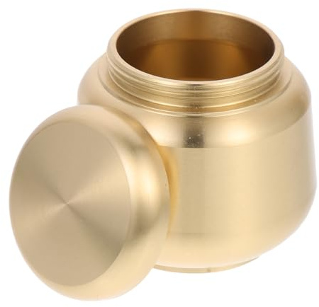 MAGICLULU Mini Urne Funéraire en Cuivre pour Animaux de Compagnie Ronde Scellée Boîte à Cendres Solide Facile à Nettoyer Souvenir Funérailles Usage Intérieur
