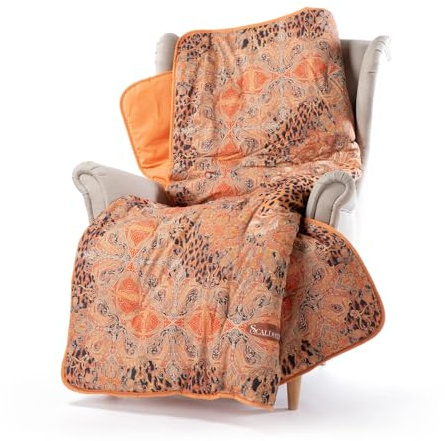Caleffi Scaldotto- Plaid Divano e Letto 130x170 cm Morbida Microfibra Calda Avvolgente, Copridivano e Copriletto Trapuntato Artigianale e Lavabile, Coperta Copri Divano e Copri Letto Ottimo Comfort