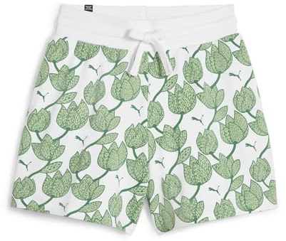 PUMA - ESS+ Blossom 5 AOP Shorts TR, Pantalones Cortos de Punto Adultos Unisex, Archive Green, 679352