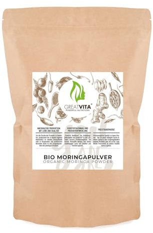 GreatVita Bio Moringa Pulver, 800g, ohne Zusätze