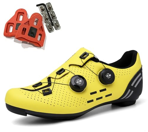 SDEQA Cycling Shoes Women Indoor Road Bikes Trainers Compatible with Peloton Look Delta and SPD Lock Pedal Riding Shoes