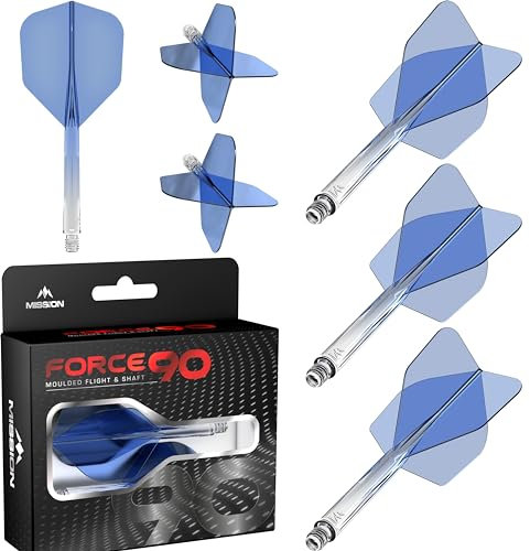 Mission Force 90 Gradient Transparent Blue NO6 - Dart Flights Medium