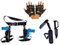 Three Piece Holster Set - Black Twin Thigh Holster Set with Guns, Ankle holster with Knife & Studded Gloves - Perfect Toy Weapons for Lara Fancy Dress, Film & TV, Historical, Cosplay & Parties