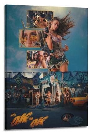 Poster con copertina dell'album Tate McRae, autografata in edizione limitata, poster con copertina musicale, pop hip hop, cantante rap, star, poster estetico da parete su tela per ragazze e ragazzi,