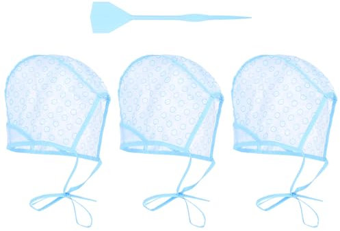3PCS Highlight Cap, Highlight Kit Streaking Highlighting Cap with Holes for Salon Hair Dyeing Hairdressing and DIY Dyeing Hair