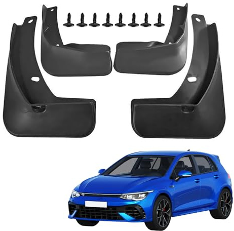 Mud Flaps Splash Guards for VW Golf Mk7 7.5 2013-2018, 4 Pcs Splashproof Front Rear Car Fenders, No Drilling Auto Mudguards, Decorative Wheel Protection Baffle Accessories Easy Installation
