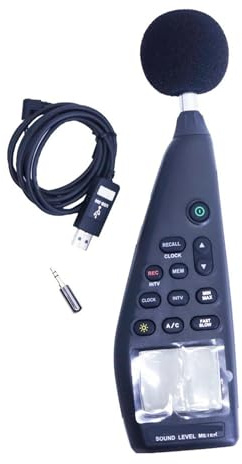 Fonometro, Misuratore di livello sonoro con data logger integrato, segnale di uscita AC/DC intervallo 30~130 dB