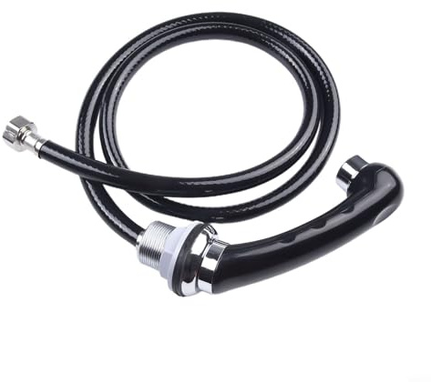 TONIXY Pommeau de douche professionnel pour salon de coiffure, avec tuyau flexible de 137 cm, buse non pressurisée en alliage et ABS pour lavabo de coiffeur