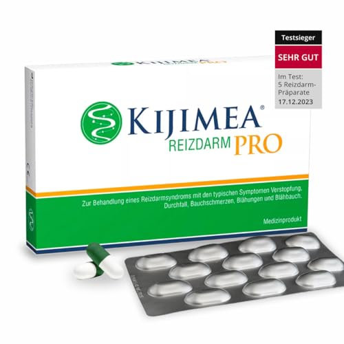 Kijimea® Reizdarm PRO | Bei allen Reizdarmbeschwerden wie Durchfall, Bauchschmerzen, Blähungen & Verstopfung | Klinisch belegte Wirksamkeit | 14 Kapseln