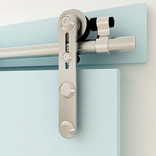 CCJH Edelstahl Schiebetür Beschlag Rustikal, Rostfreier Stahl Schiebetürsystem 183cm Komplettes Set…