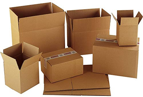 5 x Brown Double Walled Cardboard Boxes Ideal for Moving House, Storage, Packing (24x18x18)