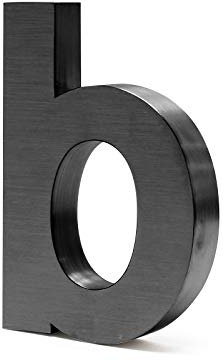 Número de casa b 3D antracita 20cm Arial Resistente intemperie y corrosión Material montaje