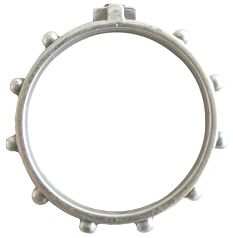 GTBITALY 90.111.30 - Anillo rosario de dedo de plata con cruz y cuentas de 17 mm de diámetro