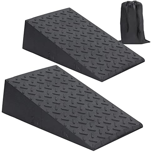 Paterlof Squat Wedge for Easier Squats: 2-Pack Non-Slip Blocks with Guides