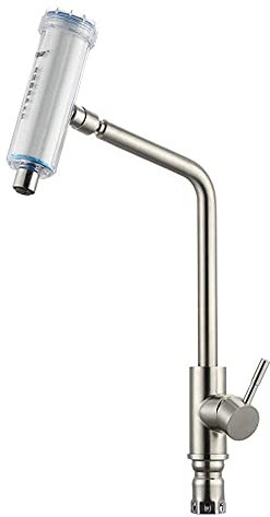 Sus304 Stainless Steel Kitchen Faucet Cold and Hot Water Mixer Faucet Kitchen Washbasin Faucet Kitchen Sink Faucet 3 with Filter Faucet Water Purifier Integrated Rotary Faucet