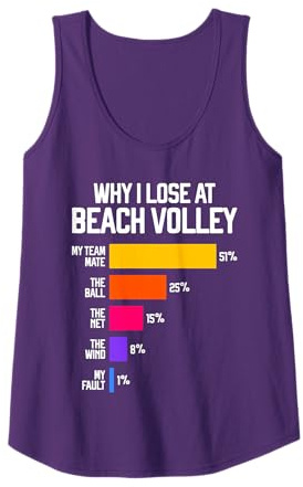 Idea Pallavolo Simpatica per Pallavolista Canotta Beach Volley Pallavolo Unisex Adulti Nero S Senza Maniche Tank Top