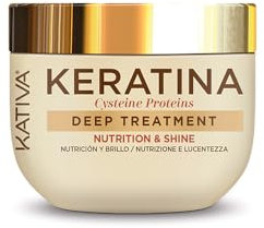 KATIVA KERATINA CYSTEIN PROT DEEP TREATMENT | 300mL | Tratamiento intensivo que ayuda a reparar profundamente la fibra capilar, aportando nutrición y brillo. 