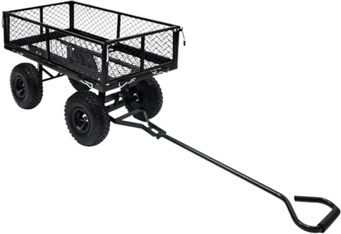 LAPOOH Carrello a Mano da Giardino Nero 250 kg-92580
