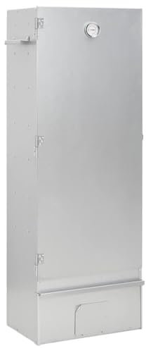 Horno ahumador para barbacoa con astillas de madera, 44,5 x 29 x 110 cm, acero galvanizado
