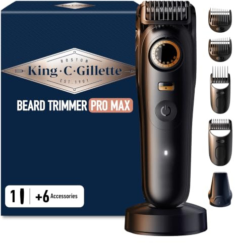 King C. Gillette Rasoio Elettrico Barba Pro Max con Accessori