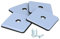 GLEITGUT 4 x Teflongleiter zum Schrauben eckig 50 x 50 mm PTFE Möbelgleiter 5 mm stark