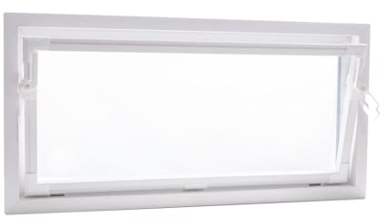 Aco Nebenraumfenster Kunststoff weiß mit Kippflügel und Isolierscheibe 100x60 cm
