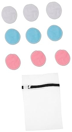Gogogmee 10 Piezas Unidades Almohadillas Desmaquillantes Redondas de de Bambú Reutilizables Suave Algodón Duraderas para Limpieza Facial y Maquillaje Incluye Bolsa de Algodón para