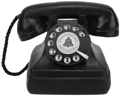 Hztyyier Vintage Retro Resin Telefon Elegant Dial Fast Telefon för Heminredning