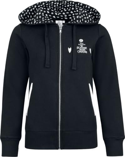The Nightmare Before Christmas L'Étrange Noël De Monsieur Jack Jack Skellington Femme Sweat-Shirt zippé à Capuche Noir