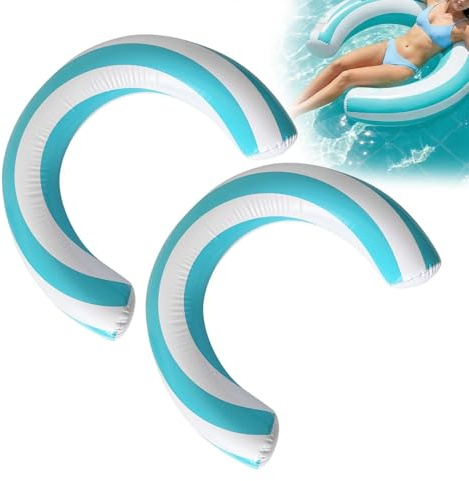2 Stück Aufblasbare Poolnudeln, Pool Float Nudeln, Gebogenes Schwimmhilfe Trainingsgerät, Für Erwachsene Frauen, See, Fluss, Sommerparty, Spiele, Wasserreisen