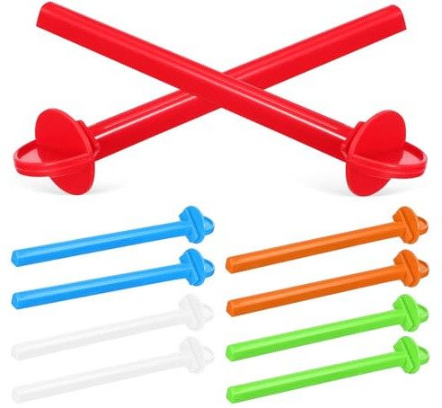 FOYTOKI Bird Play Stand 10Pcs Parrot Perches Plastic Paw Grinding Exercise Pole for Parrots Pigeons Easy to Install Cage Accessories