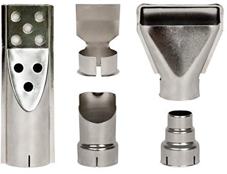 Vonroc Set de 5 Buses pour Décapeur Thermique - 5 Pièces Universelles Ø35mm - Allume-Barbecue Inclus - Compatibles avec Les Décapeurs Thermiques 2000W Vonroc HA501AC et HA502AC