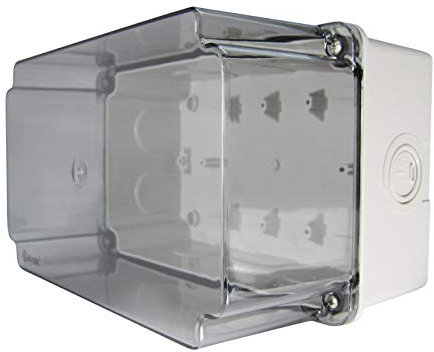 Ewh-Shop TP electric Industriegehäuse/Verteilerkasten/Leergehäuse IP67 (130 x 220 x 140 mm, mit Transparentdeckel)
