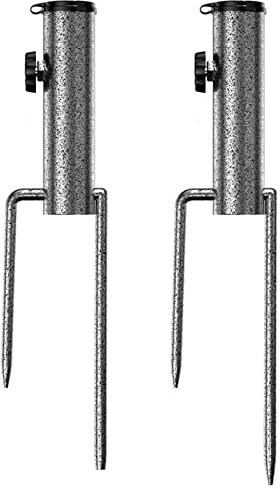 Mikytoper Sonnenschirmständer, Rasendorn Sonnenschirmhalter mit Erdspieß für Strandschirm/Sonnenschirm/Gartenschirm/Angelschirm (2er-Pack)