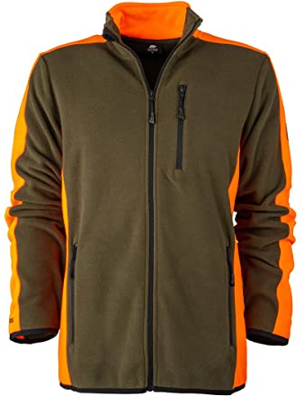 FORSBERG Fleecejacke Bjarkir, Farbe:dunkeloliv/orange, Größe:L