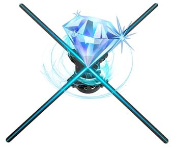 3D Hologram fan 27.5 Holographic Fan Projector with 2000x1444 PX Resolution, 832 LED Beads, Remote Support App, Audio