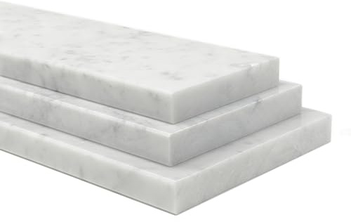 Italian Bianco Carrara Marble Window Sill, Threshold, Shower Curb, Marble Transition Piece Polished 4, 5, 6 Wide Up to 60 Long (White Carrara, 5 x 28)