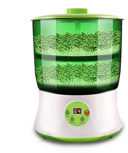 Macchina a germogli - macchina a germogli elettrici, sprouter automatico efficiente, germogli freschi regolabili | Macchina a germogli di fagioli intelligenti, design compatto per uso domestico, ideal