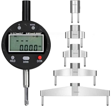 COYEUX Multi-Function Digital Radius Gauge, Electronic Inside and Outside Radius Measurement Tool, with 10mm/20mm/30mm/60mm/100mm Measuring Jaws, for Mechanical Parts, Wooden Molds