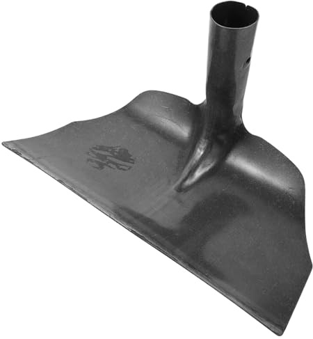 VICASKY Pelle à Crottes en Acier Manganèse Argenté, Outil de Nettoyage de Bétail, Minimise la Fatigue, Prévient Les Résidus, pour Fermes et Environnements Avicoles