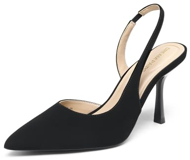 DREAM PAIRS Zapatos Tacón Kitten Mujer,Size 40,Negro-Nubuck,SDPU26011W
