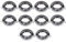 LIGHTEU®, 10x Aluminium Einbaurahmen Chrome / Einbaustrahler LED/Halogen, schwenkbar, ohne Fassung