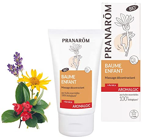 PRANARÔM - Aromalgic - Baume Enfant à l'Arnica - Articulations & Muscles - À Base d'Huiles Essentielles Bio HECT - Croissance, Activité Physique - 40 ml