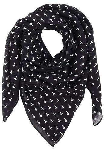 Freak Scene Superfreak Baumwolltuch - Gothic Kreuze - Grabkreuze - schwarz-weiß - quadratisches Tuch