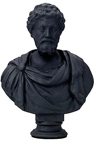 Marcus Aurelius Roman Emperor Stoic Philosopher Bust Head Portrait Sculpture Museum Copy