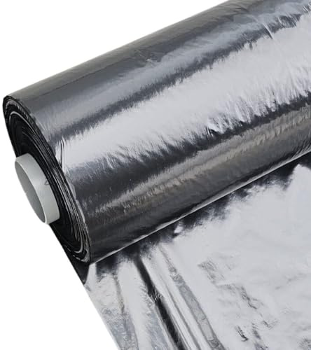DI GIULIO SRL Telo Nero Pacciamatura 50 Metri x 80 cm Larghezza Non Forato | Copertura Terreno Pacciamante Antierbacce | Bio Orto