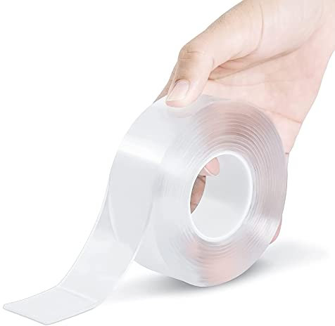 Ruban adhésif double face extra fort transparent, adhésif amovible lavable antidérapant, Nano Tape réutilisable ne laisse pas de traces pour moquette, photo murale sans perçage, 3M