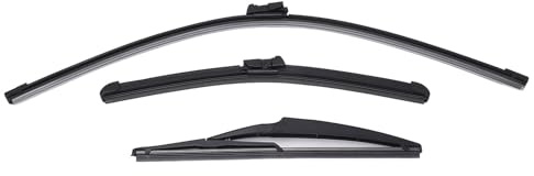 Essuie-glaces avant et arrière compatibles avec Fiat 500, 500C et 500L (2009-2023, conduite à gauche),essuie-glaces souples en caoutchouc