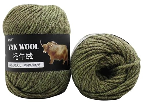Ovillo de lana de yak de 100 g, 3 unidades, lana avanzada, suave, cálida, agradable a la piel, natural, para tejer a mano, bufandas, sombreros, abrigos, bolsas, calcetines (24)